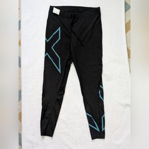 Black Joggers with Blue Accents